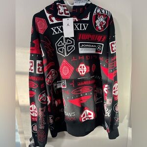 Jordan Men’s Essentials Printed Fleece Pullover Hooded Sweatshirt